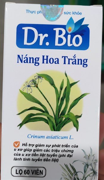 Dr Bio Náng hoa trắng (Hỗ trợ giảm sự phát truển của U xơ) (Lọ*60viên) - Vega pharma
