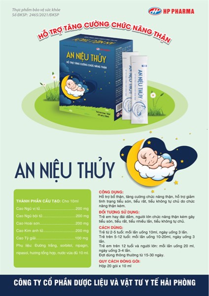 An niệu thủy (Hỗ trợ tăng cường chức năng thận) (Hộp 20 gói x 10ml) - Hải Phòng
