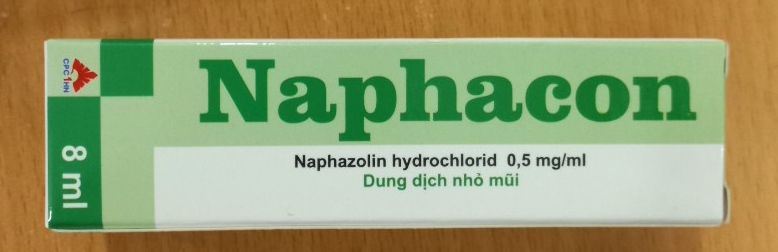 Dung dịch nhỏ mũi Naphacon 8ml (Naphazolin 0,5mg/ml) - CPC 1 HN