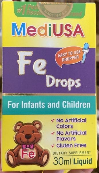 Fe Drops 30ml (Bổ sung sắt cho trẻ) - MediUSA 2