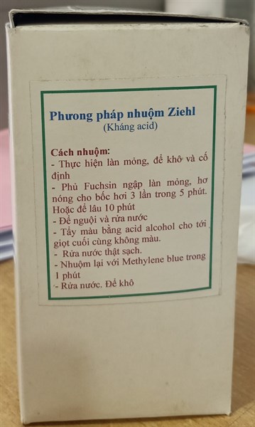 Bộ nhuộm Ziehl - Neelsen (Hộp 3chai x 100ml)