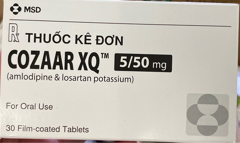 Cozaar XQ 5/50mg (Amlo + Losartan) (Hộp*3vỉ*10viên) - Korea