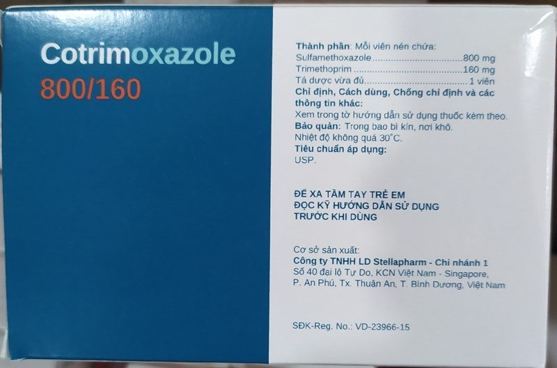Cotrimoxazole 800/160mg (H*10vỉ*10viên) - Stella 2