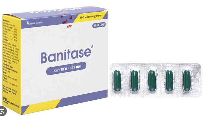 Banitase (Khó tiêu - đầy hơi) (Hộp 20 vỉ x 5 viên) - Philinter Pharma