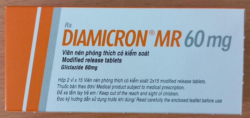 Thuốc Diamicron MR 60mg ( K*80H*2vỉ*15viên) - Pháp