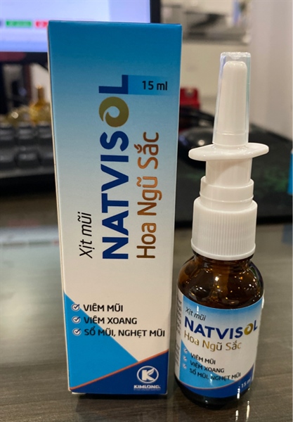 Xịt mũi Natvisol Hoa ngũ sắc 15ml - PP Kim Long