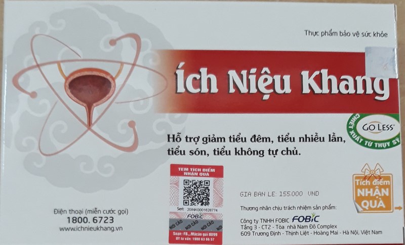 Ích niệu khang (Hỗ trợ giảm tiểu đêm, tiểu són...) (H*2vỉ*10viên nén) - Fobic