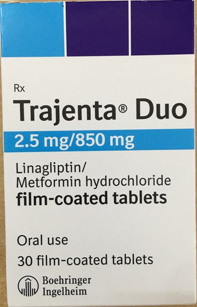 Trajenta Duo 850mg/2,5mg (Linagliptin/Metformin) (H*3vỉ*10viên) - Germany (Hộp)