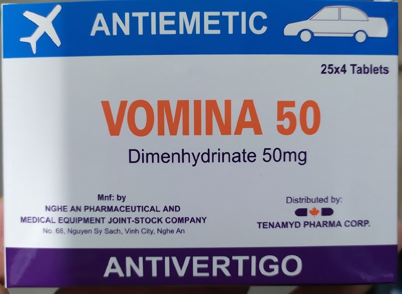 Vomina plus 50mg (H*25vỉ*4viên) - Medipharco