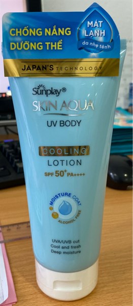 Sữa chống nắng dưỡng thể mát lạnh Sunplay 150g (Skin aqua UV Body Cooling Lotion) - Rohto