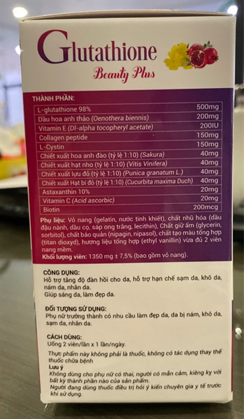 Glutathione Beauty Plus (Lọ 60 viên) - Dolexphar 2