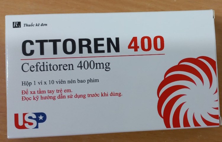 CTTOREN 400 (Cefditoren 400mg) (Hộp 1 vỉ x 10 viên) - US Pharma USA