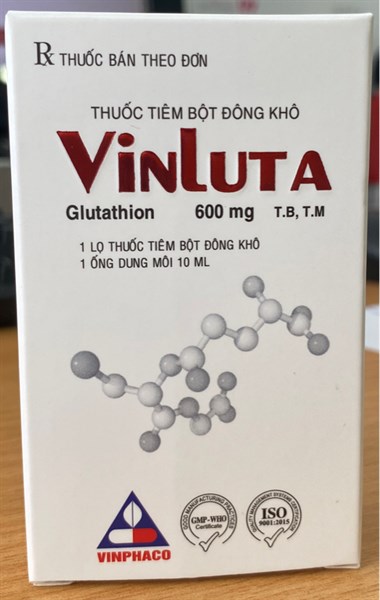VINLUTA 600 (Glutathion 600mg) (Hộp*1 lọ + 1 ống dung môi 10ml) - Vĩnh Phúc
