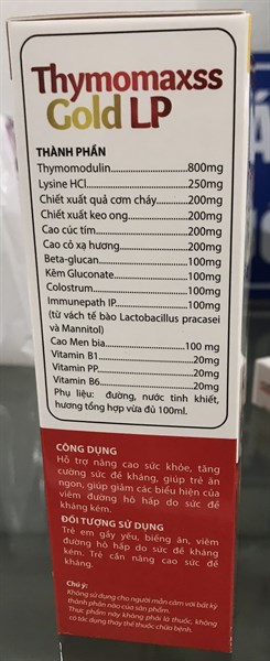 Thymomaxss gold LP (Hỗ trợ tăng sức đề kháng) (H*20 gói*10ml) - Hà Tây/Liên Phong 2