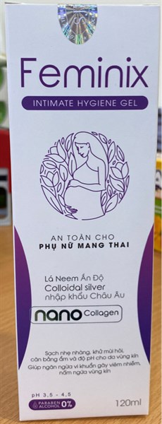 Gel vệ sinh bà bầu và phụ nữ sau sinh Feminix gel 120ml - SJK