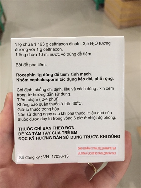 Rocephin 1g (Ceftriaxon 1g) - Switzerland 3