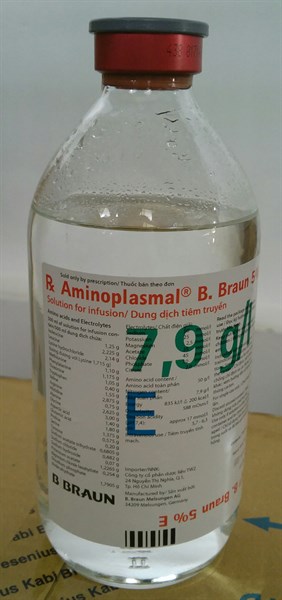 Dung dịch truyền tĩnh mạch Aminoplasmal 5% B.Braun cung cấp amino acid ( Chai 500ml)
