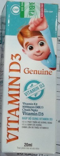 Vitamin D3 K2 (MK7) 20ml - Bibita