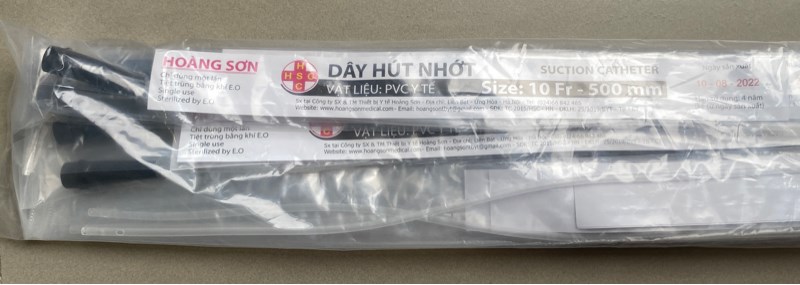 Dây hút nhớt số 10 (Size: 10Fr - 500mm) - Hoàng Sơn