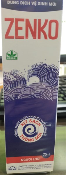 Dung dịch vệ sinh mũi Zenko người lớn 70ml - Nhất Nhất