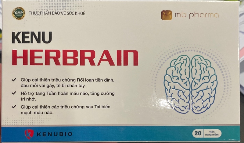 Kenu Herbrain (Hỗ trợ hoạt huyết) (Hộp 2 vỉ x 10 viên) - Winpharma (MB Pharma)