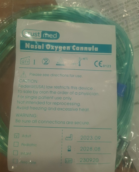 Dây thở oxy gọng kính, Trustmed, người lớn (2.0m - 2.2m) - Jiangxi Yikang;Trung Quốc