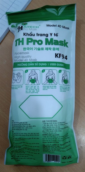 Khẩu trang y tế TH Pro Mask - KF94 (Model: 4D mask) (Túi*10cái) - Aitech 360 2