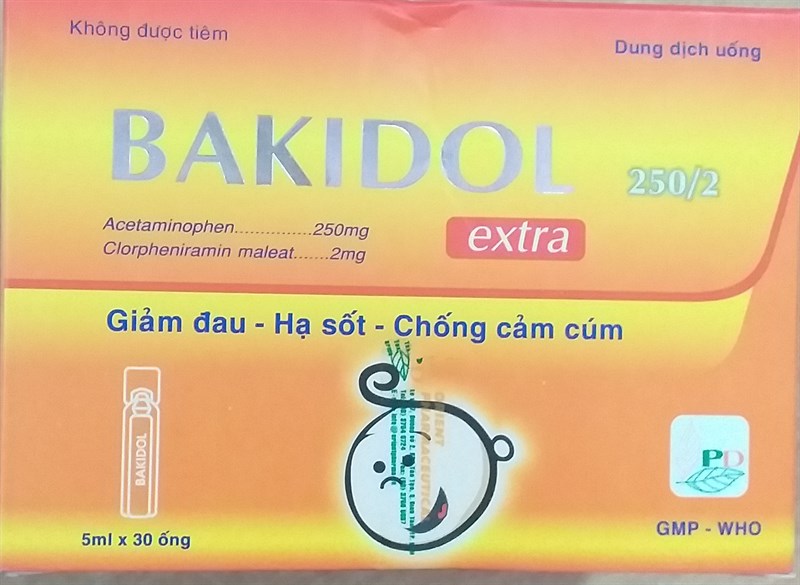 Bakidol extra 250/2 (K*60H*30ống*5ml) - Phương Đông