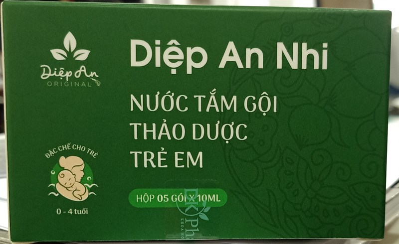 Diệp an nhi (H*5gói*10ml) (Nước tắm gội thảo dược trẻ em) - Dược Khoa