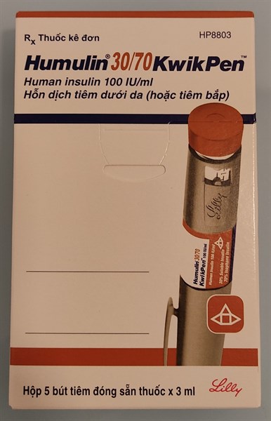 Humulin 30/70 Kwikpen (Hộp 5 bút tiêm x 3ml) - Lilly