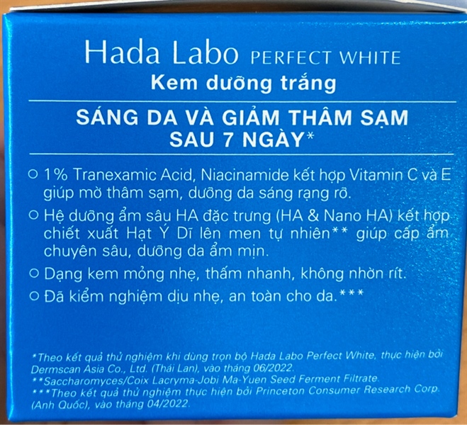 Kem dưỡng trắng (Hada Labo Perfect white Tranexamic Acid Cream) 50g - Rohto/VN 2