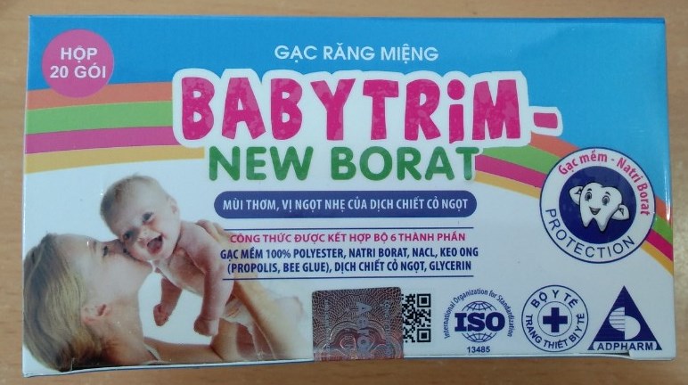 Gạc răng miệng Babytrim New Borat (H*20gói) - Ân Đức