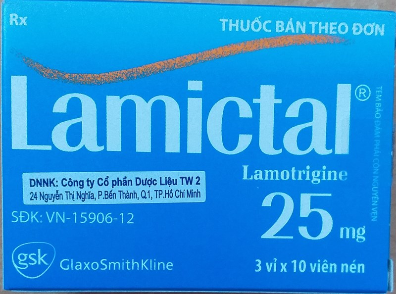Lamictal 25mg (Lamotrigine) (H*3vỉ*10viên nén) - Poland