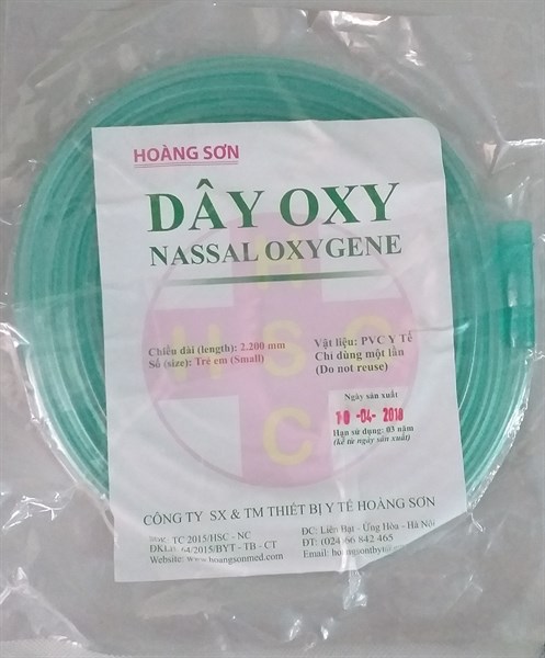 Dây thở oxy trẻ em (Nasal oxygen) 2.200mm - Hoàng Sơn
