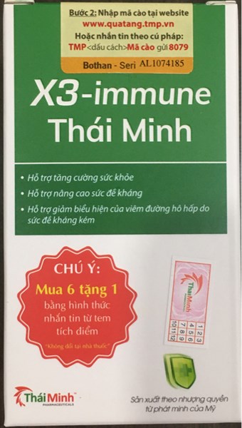 X3-immune Thái Minh (Lọ*30viên) - Thái Minh