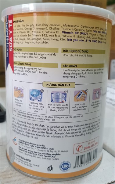 Sữa Biopro HMO Nano kids gold Nanofood (6 - 36 tháng) 900g 2