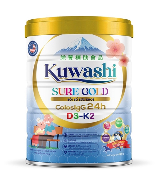 Kuwashi Sure gold 900g (Dinh dưỡng phục hồi sức khỏe cho người ốm, sp dùng cho bệnh nhân trước và sau phẫu thuật. Dành cho người từ 18 tuổi trở lên) - Capital Milk/VN