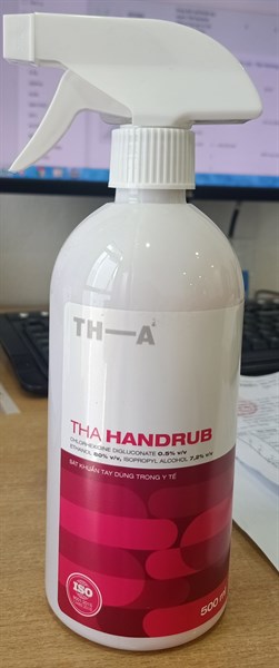 Dung dịch sát khuẩn tay nhanh THA Handrub 500ml (Chai xịt cổ cò) - Tân Hương