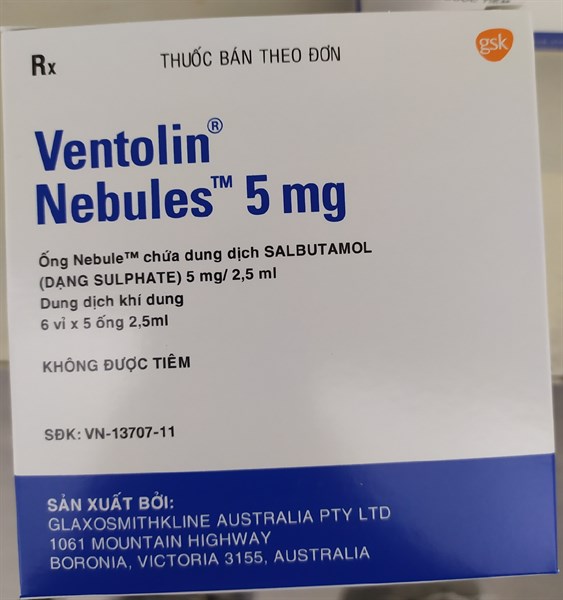 Ventolin 5mg (Khí dung) (H*6vỉ*5ống) - úc