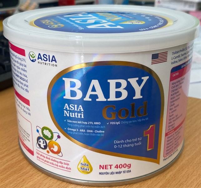 Sữa Nutri Baby Gold 1 - 400g (Cho trẻ từ 0 - 12 tháng tuổi) - Asia