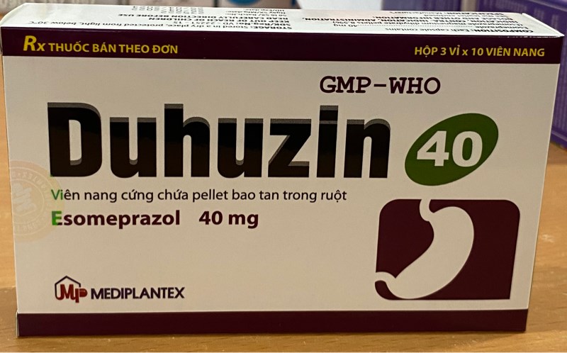 THUỐC DUHUZIN 40 (Esomeprazol 40mg) (Hộp 3 vỉ x 10 viên) - Mediplantex (Hộp)
