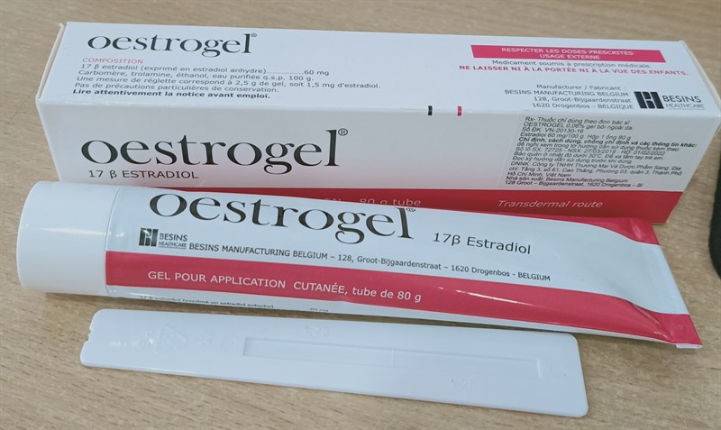 Oestrogel 0,06% 80g (Điều trị thiếu Estrogen) - Bỉ