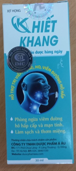 Xịt họng Khiết khang 30ml - á Âu