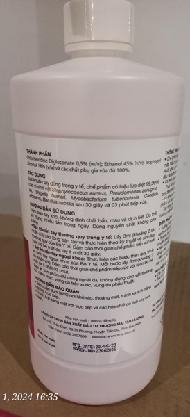 THA Handrub 6 (Sát khuẩn tay dùng trong y tế) 1lít- Tân Hương 2