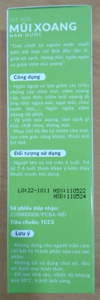 Xịt rửa mũi xoang Nam Dược 75ml - Nam Dược 2