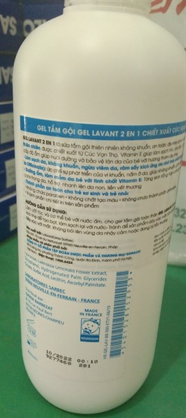 Gel tắm gội Lavant 2 en 1 (Lọ*500ml) - Pháp 2