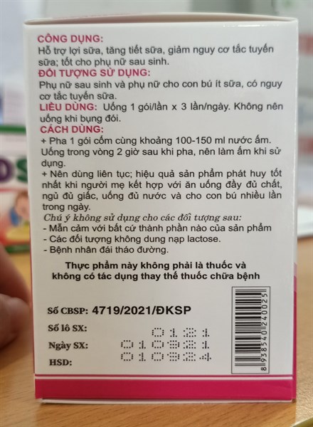 Cốm lợi sữa TT Galac (H*20gói*3g) - Traphaco 2