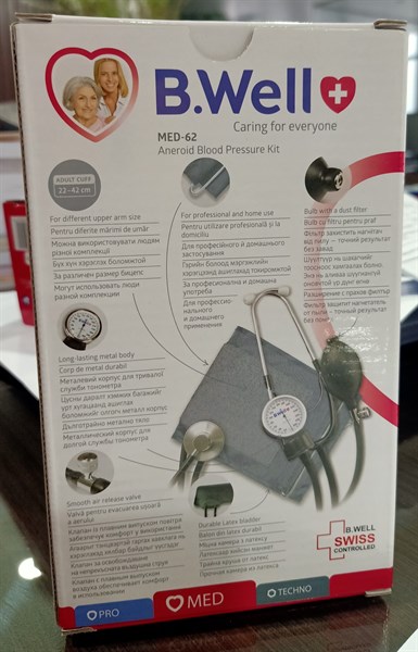 Dụng cụ đo huyết áp cơ có tai nghe B.Well (Model: MED-62) - Thụy sỹ 2