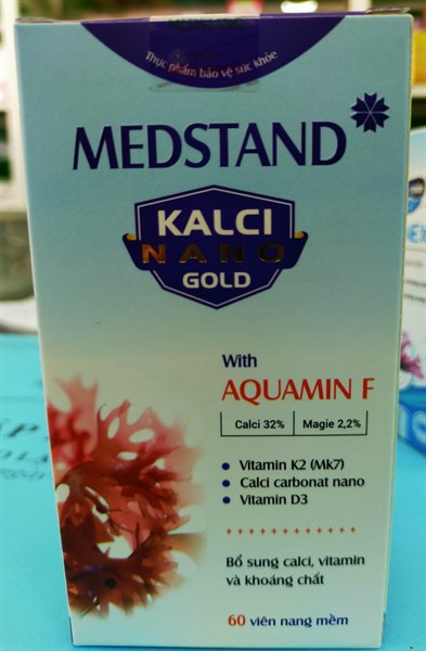 Kalci Nano Gold (Bổ sung calci, VTM và khoáng chất) (Lọ 60 viên) - Medstand