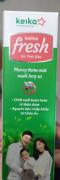 Keiko Fresh xịt tinh dầu 75ml (Phòng thơm mát, muỗi bay xa) - Dược mỹ phẩm SJK 2